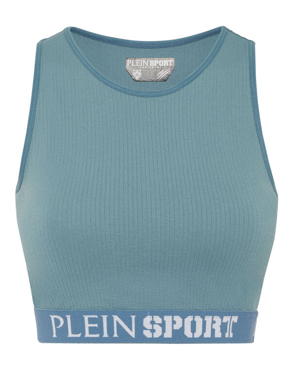 plein sport Rib Seamless Training Sport Bra Logo petrol