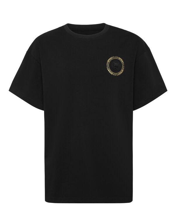 plein sport Round Neck T-Shirt Back Logo black/light gold