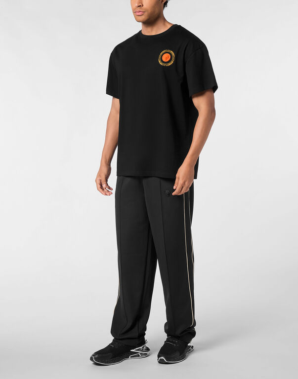 Plein Sport Round Neck T-Shirt Back Logo Black / Orange