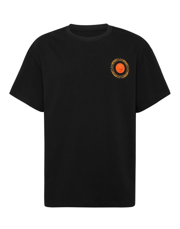 plein sport Round Neck T-Shirt Back Logo black / orange