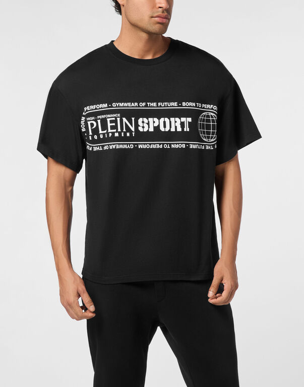 Plein Sport Round Neck T-Shirt Logo Lettering Black