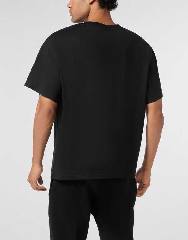 Plein Sport Round Neck T-Shirt Logo Lettering Black