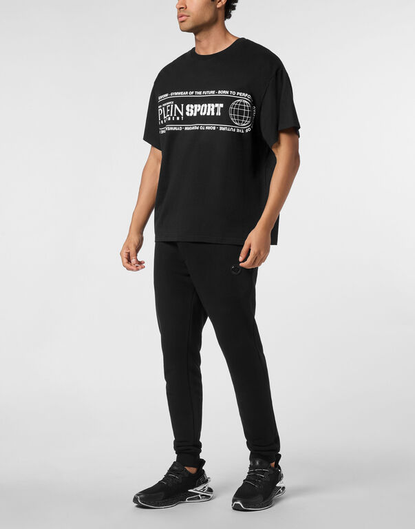 Plein Sport Round Neck T-Shirt Logo Lettering Black