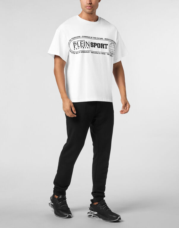 Plein Sport Round Neck T-Shirt Logo Lettering White