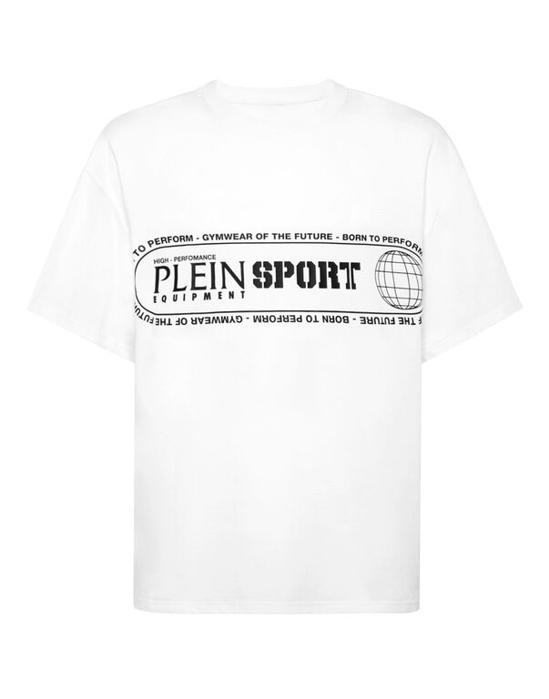 plein sport Round Neck T-Shirt Logo Lettering white