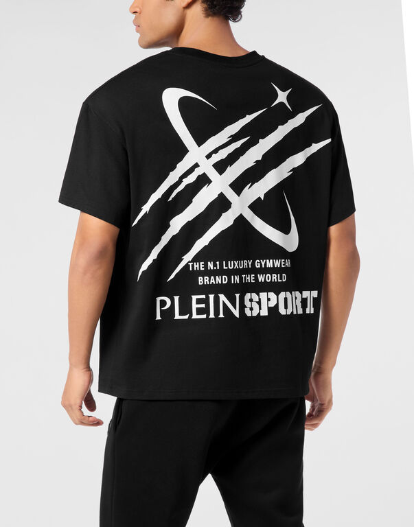 Plein Sport Round Neck T-Shirt Mercury Scratch Black