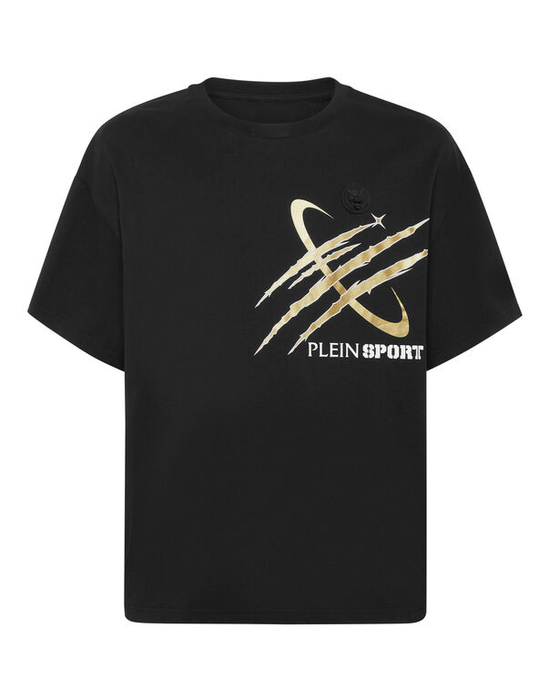 plein sport Round Neck T-Shirt Mercury Scratch black/light gold