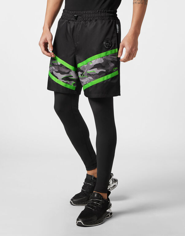 Plein Sport Running Pants Neon Amazon Edition (Camouflage) Black