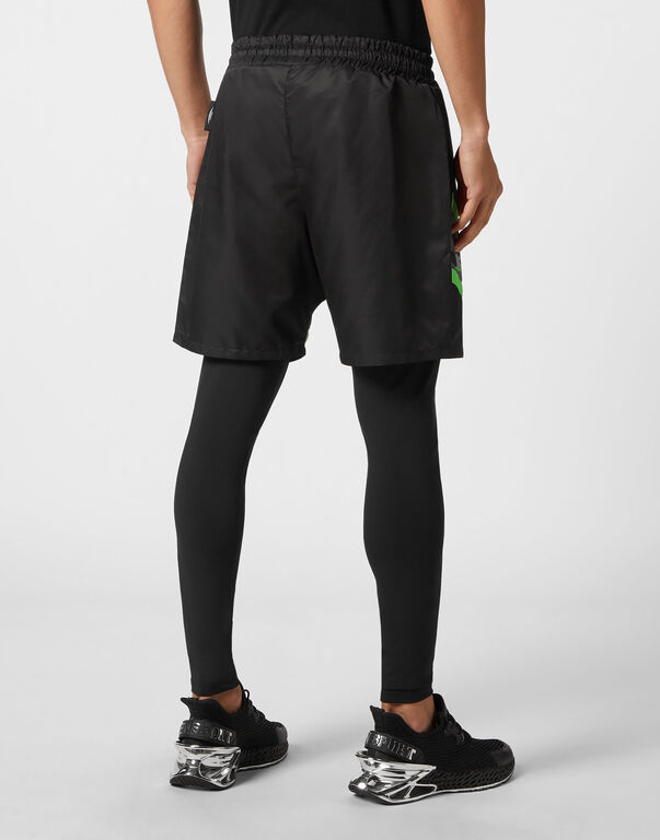 Plein Sport Running Pants Neon Amazon Edition (Camouflage) Black