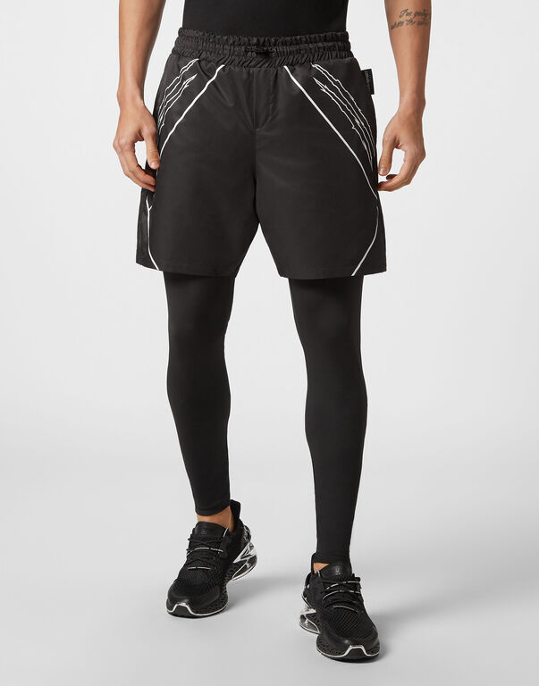 Plein Sport Running Pants Tiger Court Edition Black