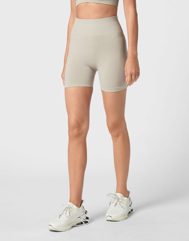 Plein Sport Seamless Micro Biker Shorts Logo Dark Grey