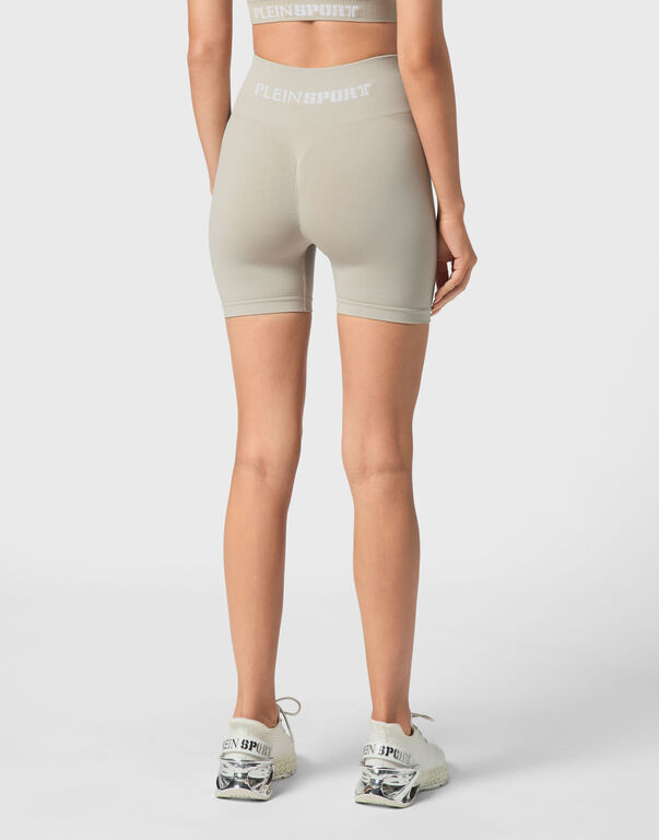 Plein Sport Seamless Micro Biker Shorts Logo Dark Grey