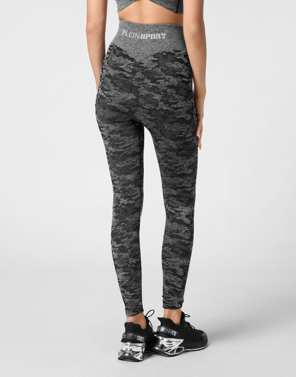 Plein Sport Seamless Sport Leggings Camouflage Black