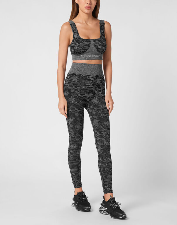 Plein Sport Seamless Sport Leggings Camouflage Black