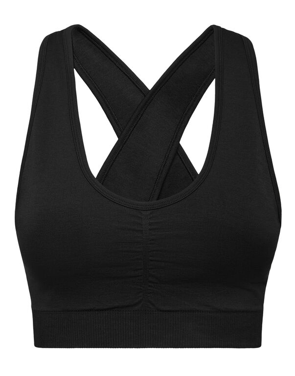 plein sport Seamless Wide Straps Sport Bra Logo black