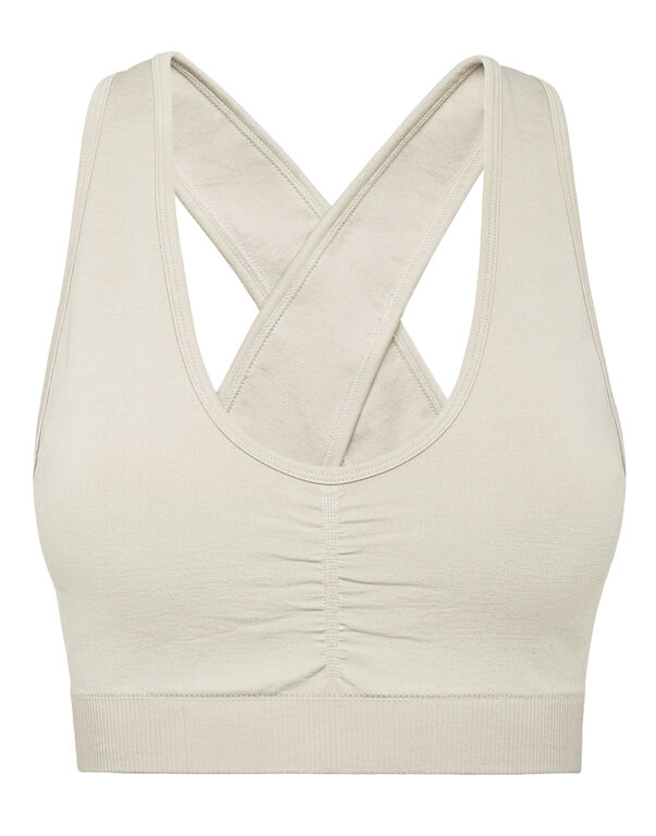 plein sport Seamless Wide Straps Sport Bra Logo dark grey