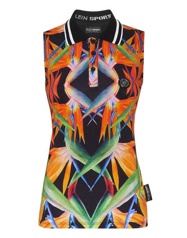 plein sport Sleeveless Polo shirt black / multicolored