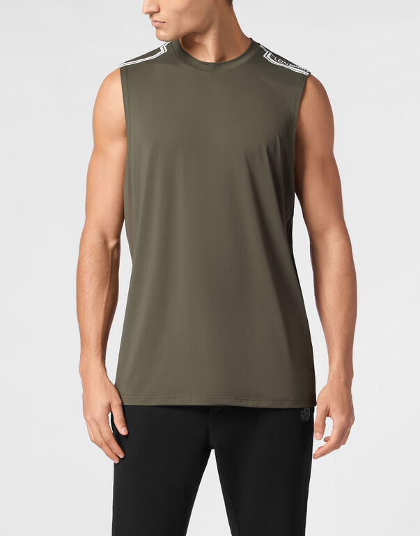 Plein Sport Sleeveless T-shirt Round Neck SS Military