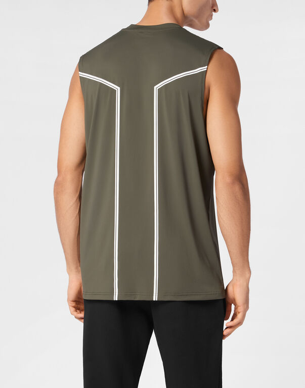 Plein Sport Sleeveless T-shirt Round Neck SS Military