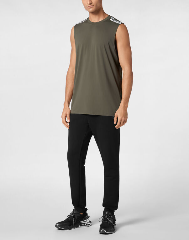 Plein Sport Sleeveless T-shirt Round Neck SS Military