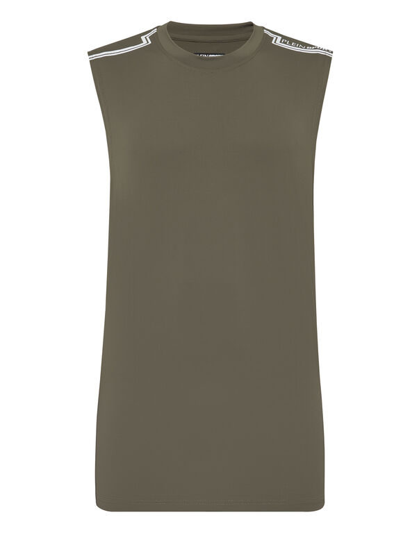 plein sport Sleeveless T-shirt Round Neck SS Military