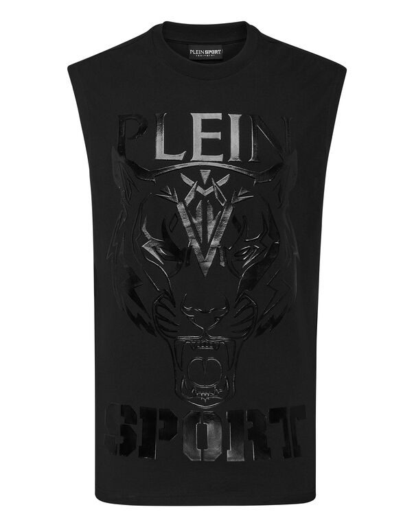 plein sport Sleeveless T-shirt Round Neck SS Tiger black / black