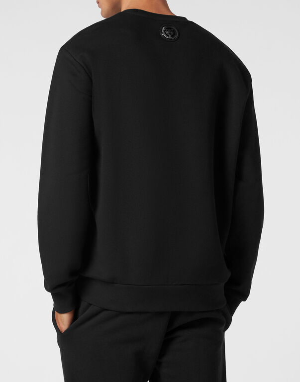 Plein Sport Sweatshirt LS Carbon Tiger Black / Light Blue