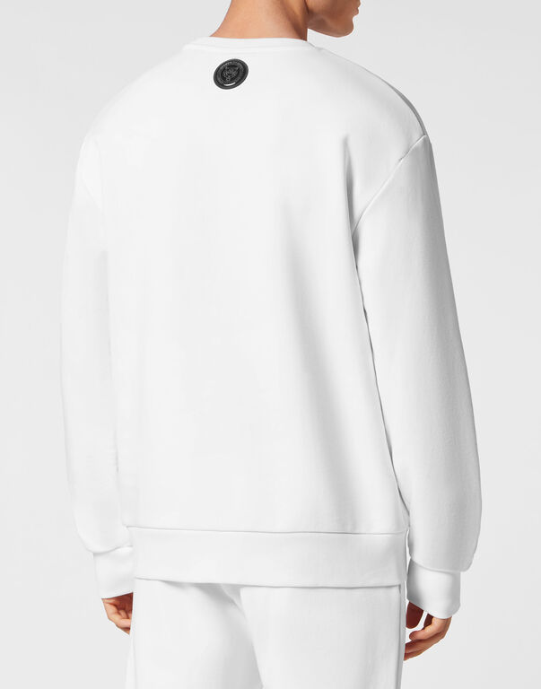 Plein Sport Sweatshirt LS Carbon Tiger White / Light Blue