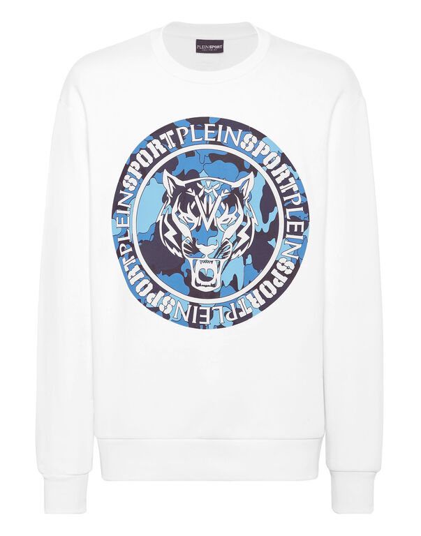 plein sport Sweatshirt LS Carbon Tiger white / light blue