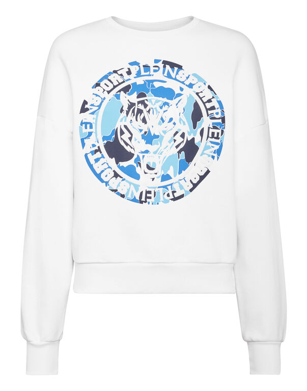 plein sport Sweatshirt LS Carbon Tiger white / light blue