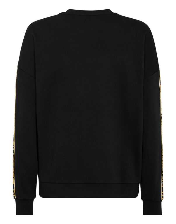 Plein Sport Sweatshirt LS Laminated Black/light Gold