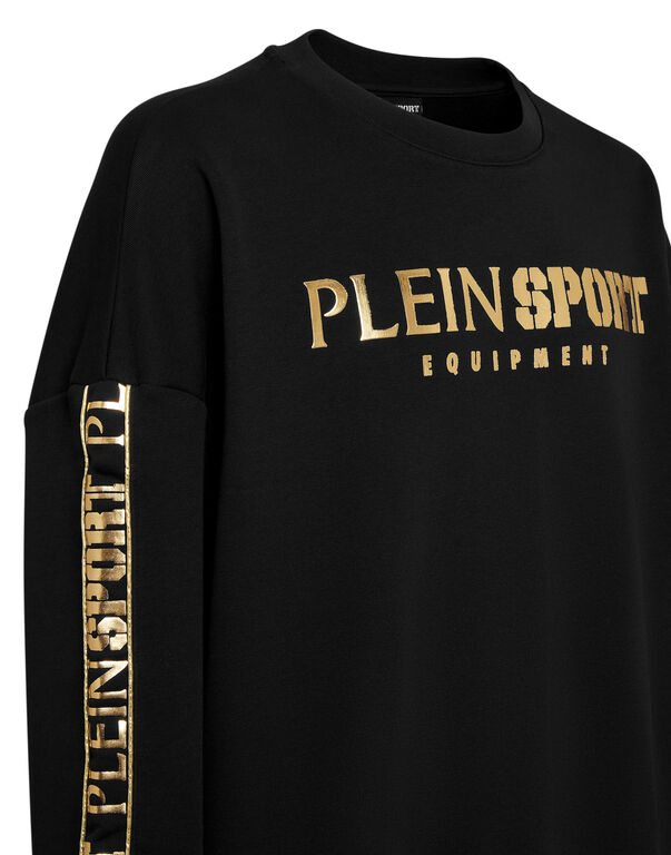 Plein Sport Sweatshirt LS Laminated Black/light Gold
