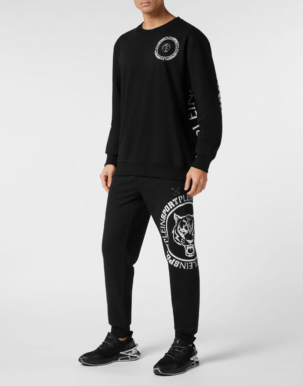 Plein Sport Sweatshirt Round Neck Carbon Tiger Black