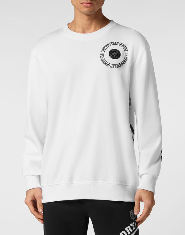 Plein Sport Sweatshirt Round Neck Carbon Tiger White