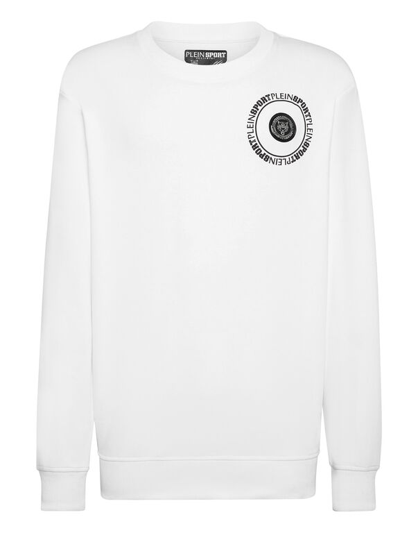 plein sport Sweatshirt Round Neck Carbon Tiger white
