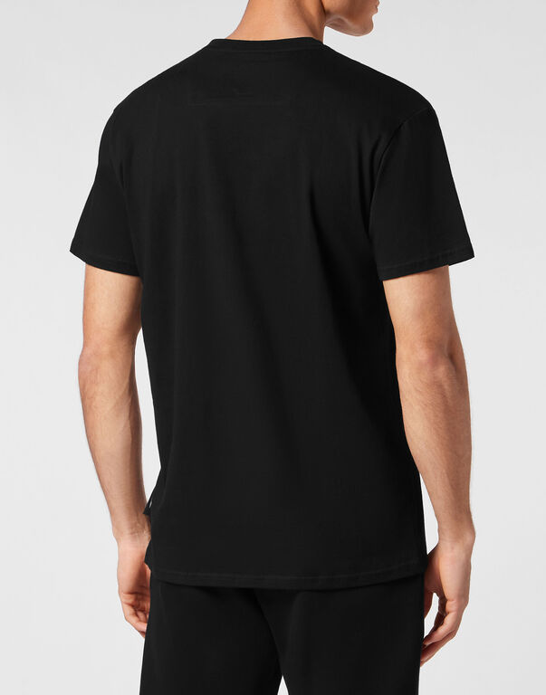 Plein Sport T-shirt Round Neck Carbon Tiger Black / White