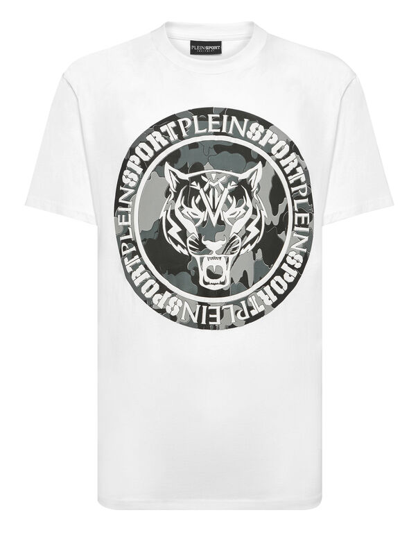 plein sport T-shirt Round Neck Carbon Tiger white / black
