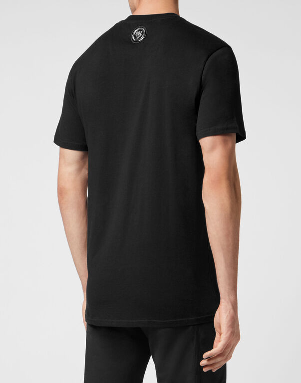 Plein Sport T-shirt Round Neck SS Carbon Tiger Black/light Gold