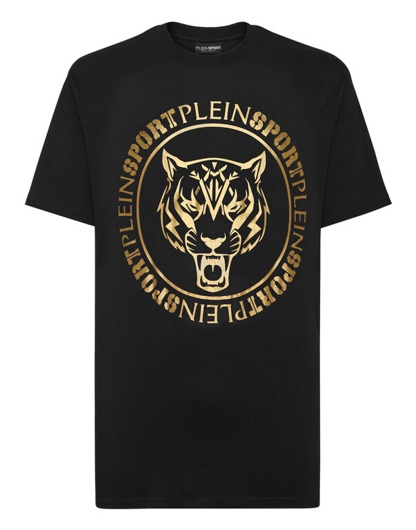 plein sport T-shirt Round Neck SS Carbon Tiger black/light gold