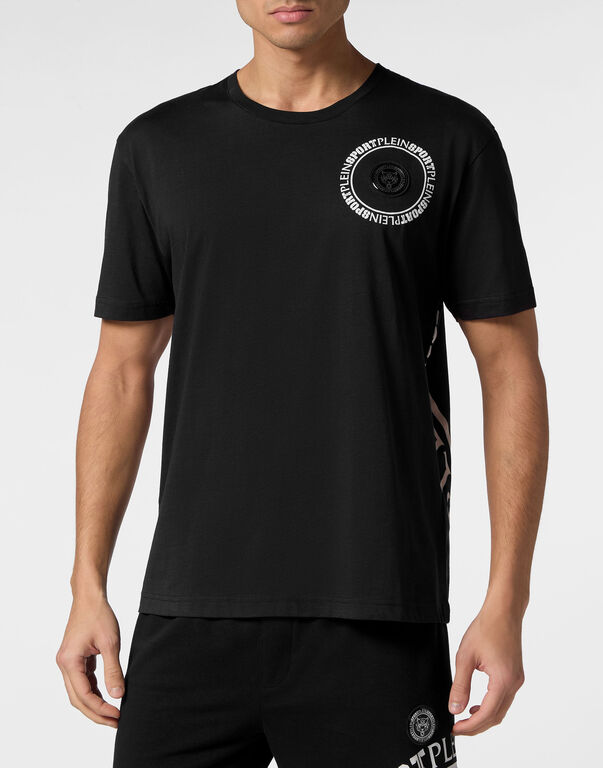 Plein Sport T-shirt Round Neck SS Carbon Tiger Black