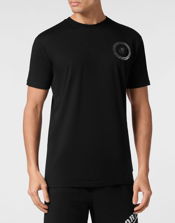 Plein Sport T-shirt Round Neck SS Carbon Tiger Black