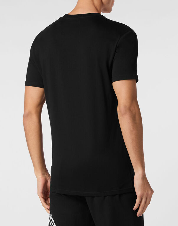 Plein Sport T-shirt Round Neck SS Carbon Tiger Black