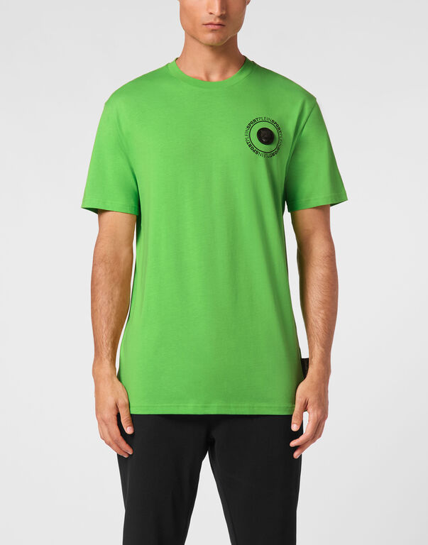 Plein Sport T-shirt Round Neck SS Carbon Tiger Green Fluo/Black