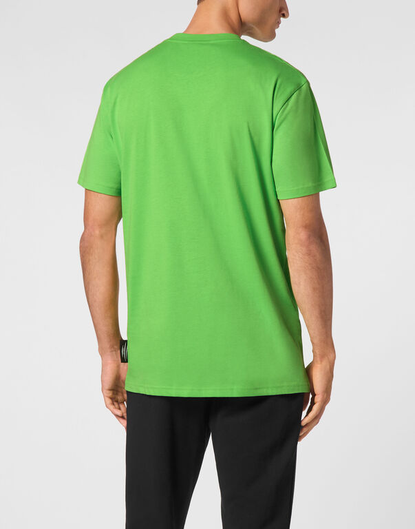 Plein Sport T-shirt Round Neck SS Carbon Tiger Green Fluo/Black