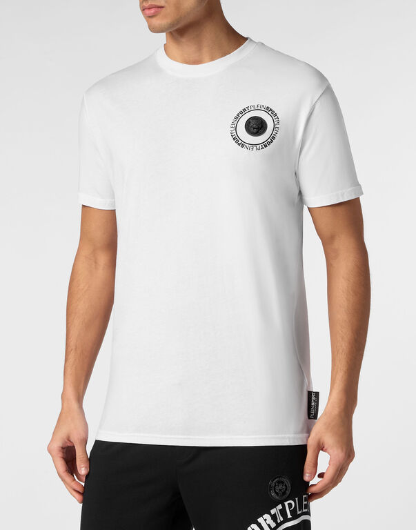 Plein Sport T-shirt Round Neck SS Carbon Tiger White / Black
