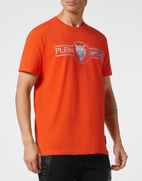 Plein Sport T-shirt Round Neck SS Chrome Scratch Edition Orange