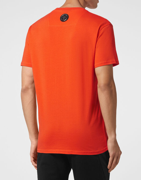 Plein Sport T-shirt Round Neck SS Chrome Scratch Edition Orange