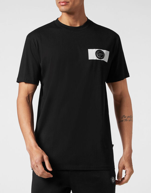 Plein Sport T-shirt Round Neck SS Global Express Edition Black / White