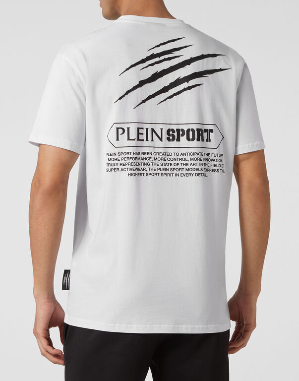 Plein Sport T-shirt Round Neck SS Global Express Edition White