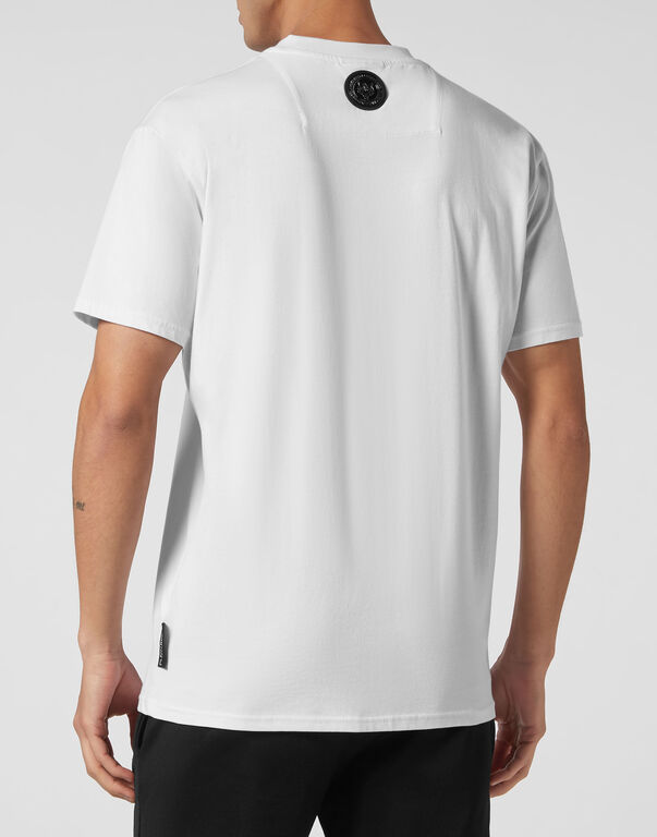 Plein Sport T-shirt Round Neck SS Global Express Edition White